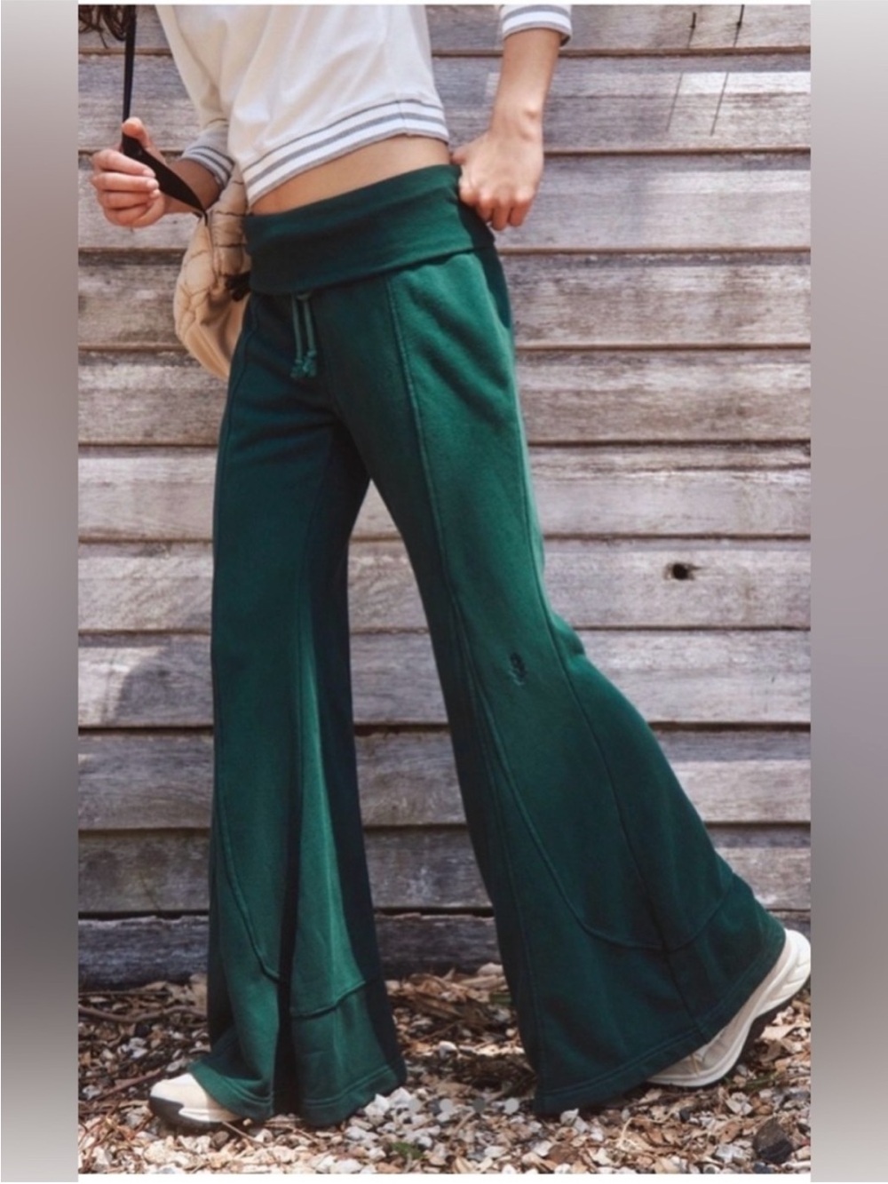 NWT Free People Wanderlust Flares Evergreen
